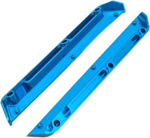 2X 1:12 RC Car Chassis Mud Guards Aluminum Alloy DIY Easy to Install Replace Parts Side Trails Bar for Wltoys 124019 124017, Blue in Saudi Arabia