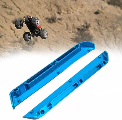 2X 1:12 RC Car Chassis Mud Guards Aluminum Alloy DIY Easy to Install Replace Parts Side Trails Bar for Wltoys 124019 124017, Blue in Saudi Arabia