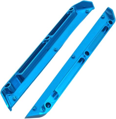 2X 1:12 RC Car Chassis Mud Guards Aluminum Alloy DIY Easy to Install Replace Parts Side Trails Bar for Wltoys 124019 124017, Blue in Saudi Arabia