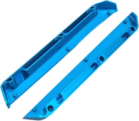 2X 1:12 RC Car Chassis Mud Guards Aluminum Alloy DIY Easy to Install Replace Parts Side Trails Bar for Wltoys 124019 124017, Blue in Saudi Arabia