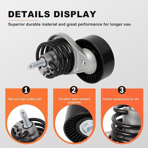 Serpentine Drive Belt Kit w/Tensioner & Idler Pulley Fit for F-150 F-250 F-350 Bronco 1993-1996 V8 5.0L in Saudi Arabia
