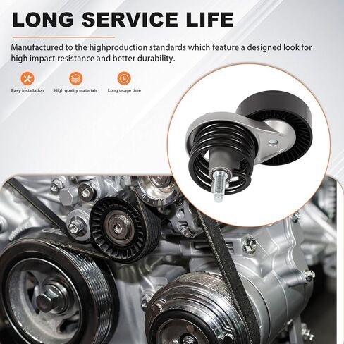 Serpentine Drive Belt Kit w/Tensioner & Idler Pulley Fit for F-150 F-250 F-350 Bronco 1993-1996 V8 5.0L in Saudi Arabia