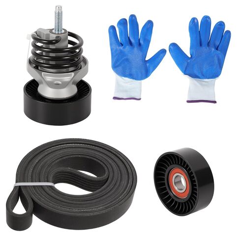 Serpentine Drive Belt Kit w/Tensioner & Idler Pulley Fit for F-150 F-250 F-350 Bronco 1993-1996 V8 5.0L in Saudi Arabia