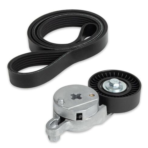 طقم حزام سيربنتين مع شداد وبكرة وسيطة - لسيارة Toyota Camry 2013-2017 2.5L، Toyota RAV4 2009-2018 & Scion tC 2011-2016 - مراجع OEM 166200V020 / 1662036010/39106 in Kuwait