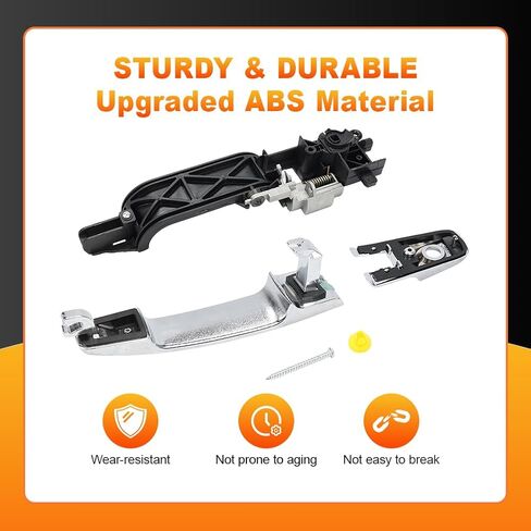 Exterior Door Handle Kit Front Left Driver Side Compatible with 2008-2011 Ford Focus with Bracket & Cap w/Keyhole Replacement for 8S4Z-5422404-AA 8S4Z-54218A14-AA 8S4Z-5426685-B (Black) in Saudi Arabia