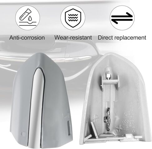 Front Exterior Driver Door Handle Lock Bezel Cover Cap,Door Handle Cap Fits for Ford Fusion 2013-2020 Ford Edge 2015-2020 Replace DS7Z-54218A15-DC (Gray Chrome) in Saudi Arabia