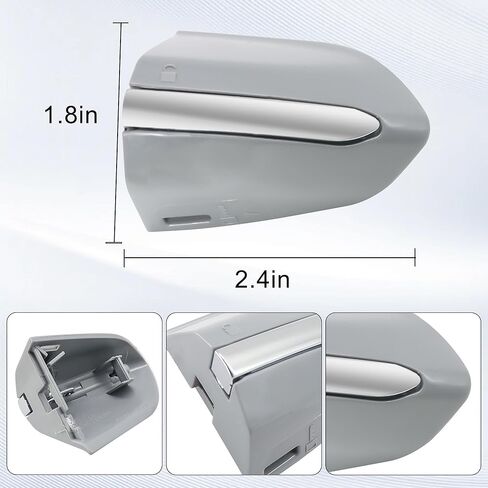 Front Exterior Driver Door Handle Lock Bezel Cover Cap,Door Handle Cap Fits for Ford Fusion 2013-2020 Ford Edge 2015-2020 Replace DS7Z-54218A15-DC (Gray Chrome) in Saudi Arabia