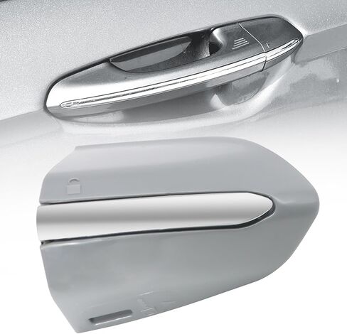 Front Exterior Driver Door Handle Lock Bezel Cover Cap,Door Handle Cap Fits for Ford Fusion 2013-2020 Ford Edge 2015-2020 Replace DS7Z-54218A15-DC (Gray Chrome) in Saudi Arabia