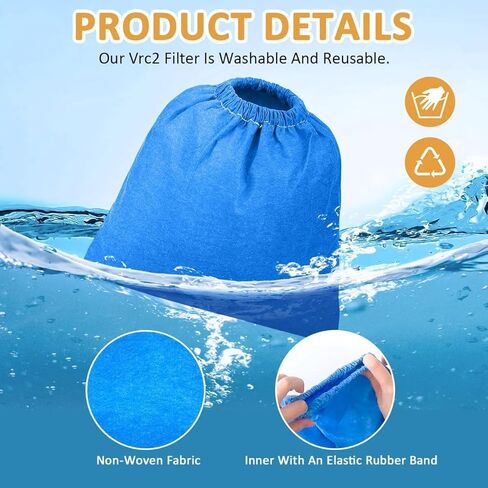 4 pcs Cloth Filter Bag for Armor All AA256 AA255 2.5 Gallon Shop VAC Microlined in Kuwait