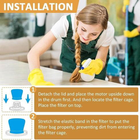4 pcs Cloth Filter Bag for Armor All AA256 AA255 2.5 Gallon Shop VAC Microlined in Kuwait