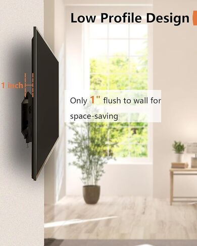 TV Wall Mount Bracket Low Profile Fixed for 14-43 Inch LED, LCD and Plasma TVs Flat Screen, Universal TV Monitor Mount Fits 8" Wood Studs VESA 200x200mm by Nuyoah in Saudi Arabia