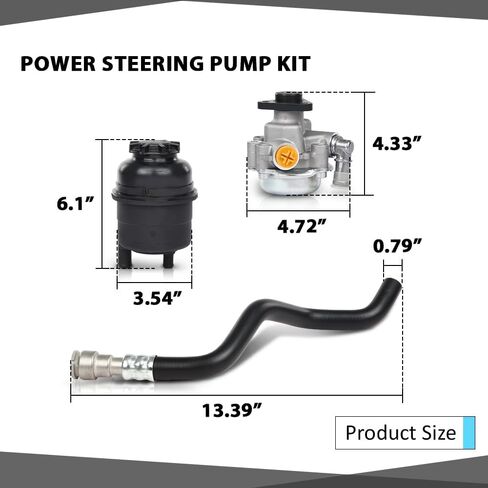 طقم مضخة توجيه الطاقة CHEDA متوافق مع BMW E46 325Ci 325i 330Ci 330i 2000-2005، مناسب LUK LF-20 (ID: LF 20) مضخات توجيه الطاقة فقط 32 41 6 760 036 KIT، 553-58945، 553-59076، 32416760036 in Kuwait