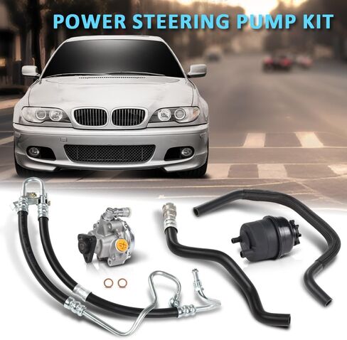 طقم مضخة توجيه الطاقة CHEDA متوافق مع BMW E46 325Ci 325i 330Ci 330i 2000-2005، مناسب LUK LF-20 (ID: LF 20) مضخات توجيه الطاقة فقط 32 41 6 760 036 KIT، 553-58945، 553-59076، 32416760036 in Kuwait