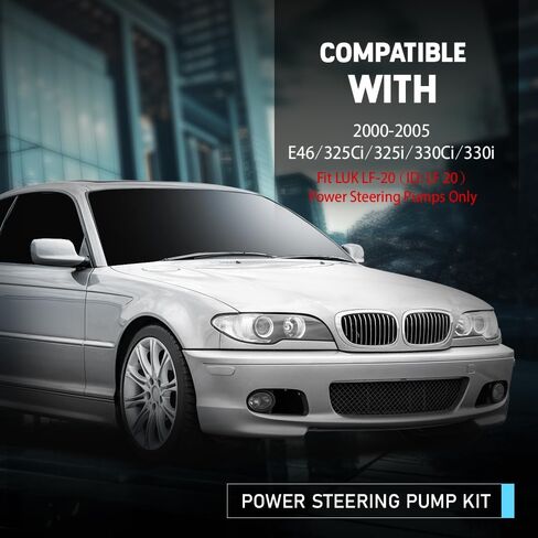 طقم مضخة توجيه الطاقة CHEDA متوافق مع BMW E46 325Ci 325i 330Ci 330i 2000-2005، مناسب LUK LF-20 (ID: LF 20) مضخات توجيه الطاقة فقط 32 41 6 760 036 KIT، 553-58945، 553-59076، 32416760036 in Kuwait