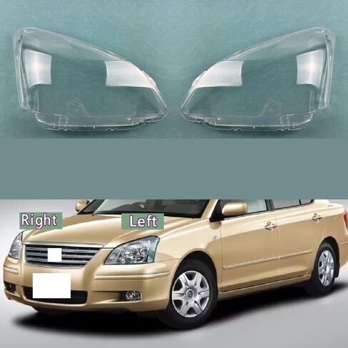 متوافق مع غطاء المصباح الأمامي Premio 2003-2006 - عدسة شفافة عاكس الضوء، غلاف من البولي كربونات (1 Piar) in Saudi Arabia