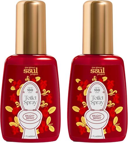 بخاخ تواليت 2 أونصة، رائحة اللافندر، مزيل روائح الحمام، مصنوع من الزيوت العطرية النباتية، معطر هواء بحجم مناسب للسفر، عبوتان in Kuwait