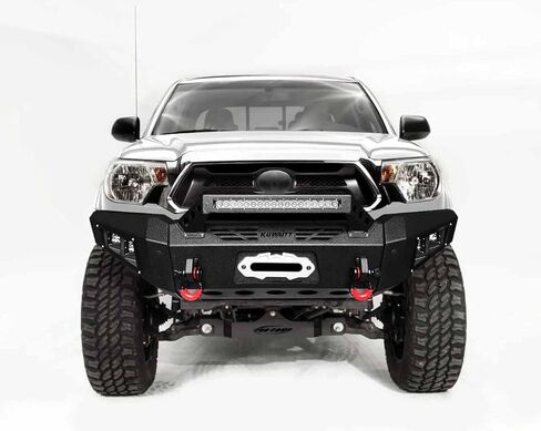 GNG Front and Rear Bumper Compatible with 2005-2015 Tacoma w/Winch Plate & 6 Aluminum Lights & D-Ring,〔Black Textured Steel〕 in Saudi Arabia