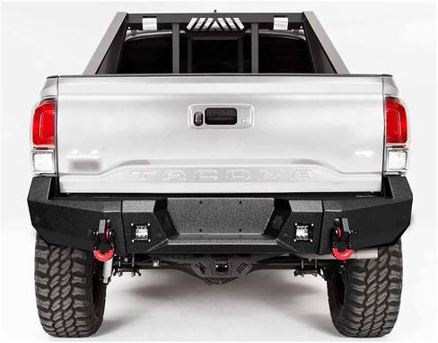 GNG Front and Rear Bumper Compatible with 2005-2015 Tacoma w/Winch Plate & 6 Aluminum Lights & D-Ring,〔Black Textured Steel〕 in Saudi Arabia
