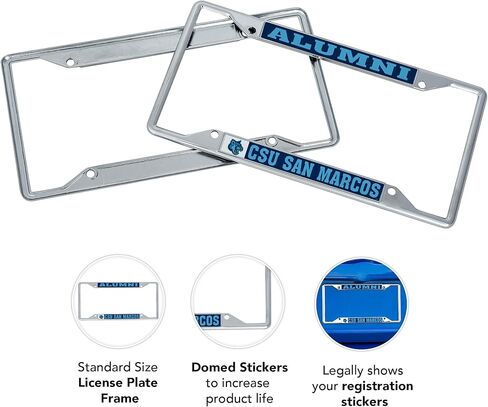 Desert Cactus California State University San Marcos Car Accessories Cougars Metal License Plate Frame and Tag Holder for Front or Rear of Car (Alumni) in Saudi Arabia