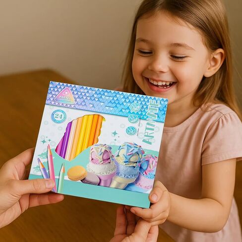 24 Colored Pencils Set – Soft Core, Pre-Sharpened, Break-Resistant – Ideal for Coloring Books, Drawing, Sketching, School Art Supplies (Pastel Colors) in Saudi Arabia