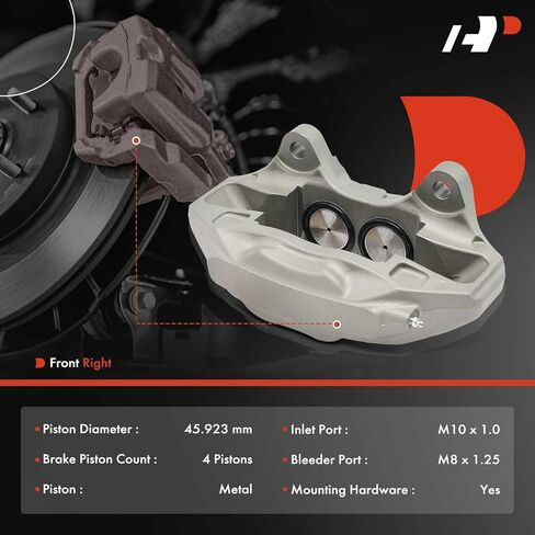 A-Premium Disc Brake Caliper Assembly Compatible with Select Volkswagen Models - For Touareg 2006-2017 - Front Right Passenger Side in Saudi Arabia