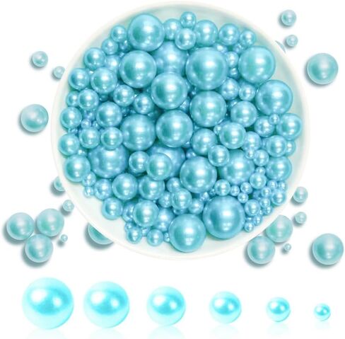 2020PCS No Hole Craft Pearl Beads - Assorted Sizes (4mm-16mm) for Vase Filler, DIY Crafts, Candles Centerpiece, Wedding Centerpieces (Off-White) in Saudi Arabia