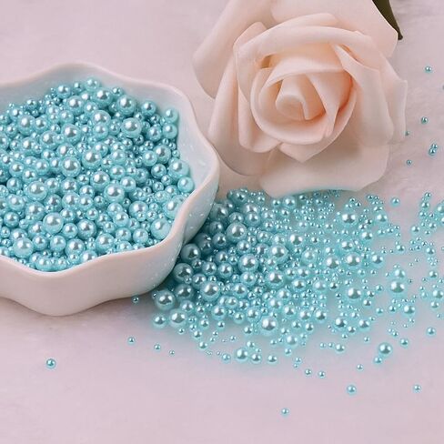 2020PCS No Hole Craft Pearl Beads - Assorted Sizes (4mm-16mm) for Vase Filler, DIY Crafts, Candles Centerpiece, Wedding Centerpieces (Off-White) in Saudi Arabia