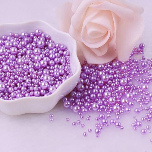 2020PCS No Hole Craft Pearl Beads - Assorted Sizes (4mm-16mm) for Vase Filler, DIY Crafts, Candles Centerpiece, Wedding Centerpieces (Off-White) in Saudi Arabia