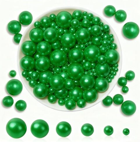2020PCS No Hole Craft Pearl Beads - Assorted Sizes (4mm-16mm) for Vase Filler, DIY Crafts, Candles Centerpiece, Wedding Centerpieces (Off-White) in Saudi Arabia