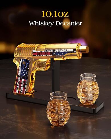 Gifts for Men Dad, 10.1 Oz Whiskey Decanter Set with 2 Glasses, Unique Dad Birthday Gift Ideas from Daughter Son, Personalized Liquor Dispenser for Liquor Scotch Bourbon Vodka in Saudi Arabia