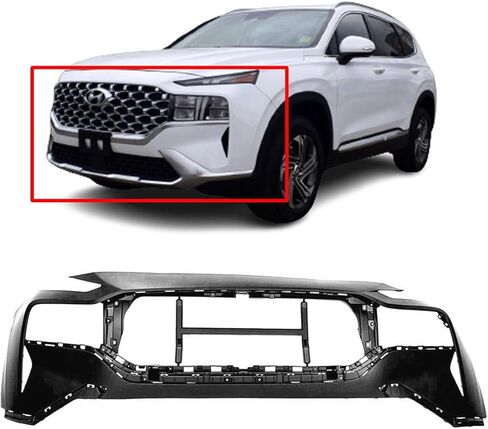 FitParts Compatible With Front Upper Bumper Cover 2021 2022 2023 Hyundai Santa Fe. New, Primed & Ready for Paint. HY1014105 86510S2550 in Saudi Arabia