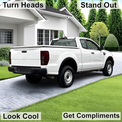 BOGAR TECH DESIGNS مجموعة ألوان الضوء الخلفي الخلفي PPF متوافقة مع Ford Ranger 2019-2023، دخان داكن in Saudi Arabia