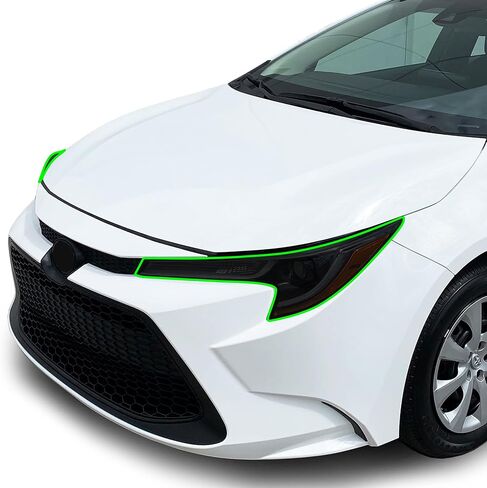 BOGAR TECH DESIGNS Precut For Toyota Corolla 2020-2025 Full Headlight Head Light Tint Kit, Dark Smoke in Saudi Arabia
