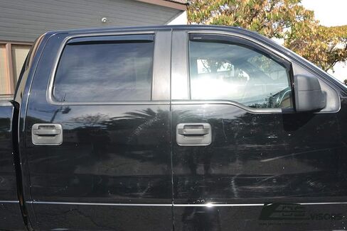 أقنعة EOS على شكل قناة وفتحات جانبية منحرفة للنافذة الواقية من المطر لموديلات Ford F-150 Crew Cab موديلات 2004-2008 in Saudi Arabia