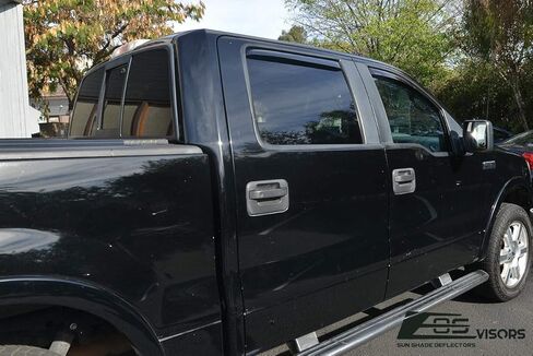 أقنعة EOS على شكل قناة وفتحات جانبية منحرفة للنافذة الواقية من المطر لموديلات Ford F-150 Crew Cab موديلات 2004-2008 in Saudi Arabia