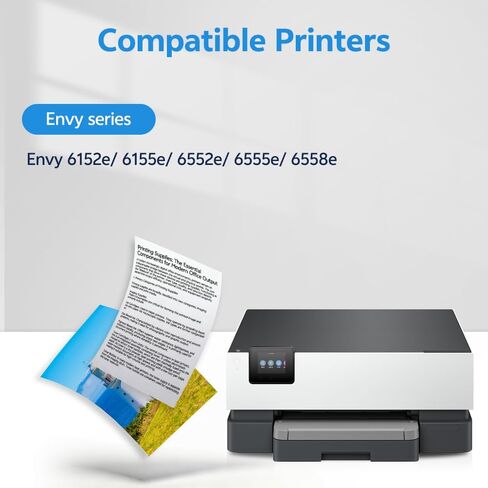 68 خرطوشة حبر سوداء وملونة بديلة لمجموعة خرطوشة الحبر HP 68 لطابعات HP Envy 6152e، 6155e، 6552e، 6555e، 6558e (عبوتان، 1 أسود، 1 ثلاثي الألوان) in Kuwait