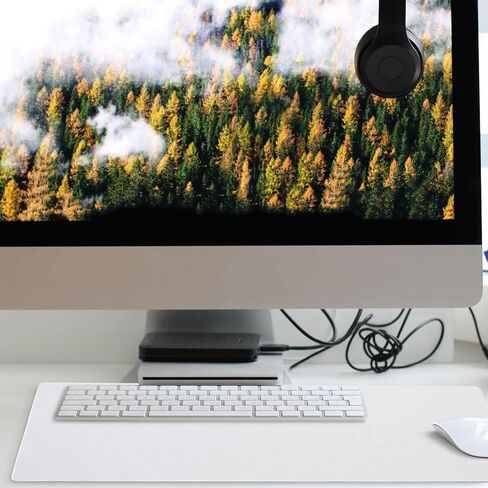 لوحة ماوس للألعاب من Sublimation Blanks، مقاس 31.5 × 11.8 بوصة، وسادات ماوس بيضاء بالضغط الحراري للمنزل والمدرسة وطباعة شعار الصورة (أبيض) in Kuwait