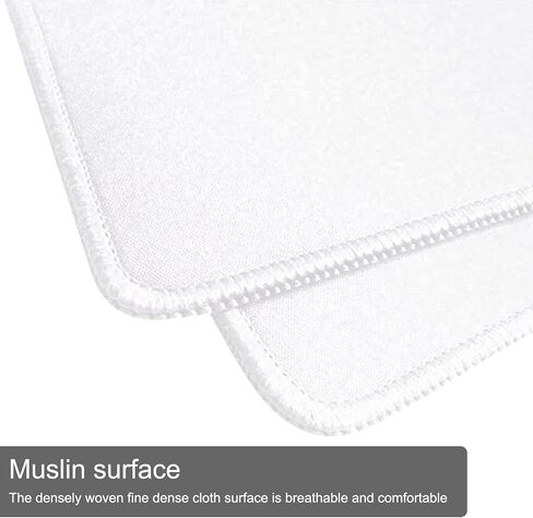 لوحة ماوس للألعاب من Sublimation Blanks، مقاس 31.5 × 11.8 بوصة، وسادات ماوس بيضاء بالضغط الحراري للمنزل والمدرسة وطباعة شعار الصورة (أبيض) in Kuwait