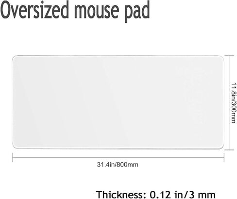 لوحة ماوس للألعاب من Sublimation Blanks، مقاس 31.5 × 11.8 بوصة، وسادات ماوس بيضاء بالضغط الحراري للمنزل والمدرسة وطباعة شعار الصورة (أبيض) in Kuwait