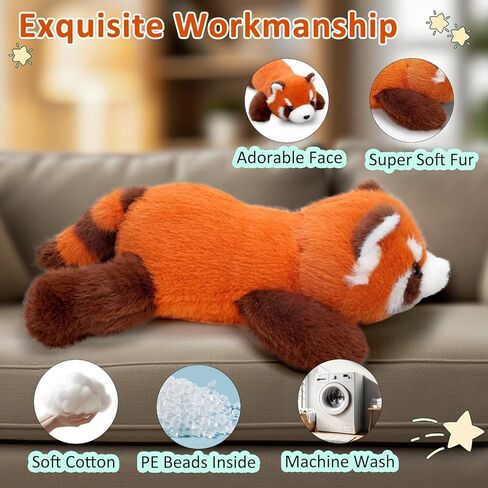Cute Red Panda Plush Toy 18.9 Inch Soft Red Panda Stuffed Animal Plushie Kawaii Birthday Gift for Children Kids Girls Boys in Saudi Arabia