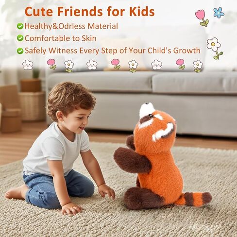 Cute Red Panda Plush Toy 18.9 Inch Soft Red Panda Stuffed Animal Plushie Kawaii Birthday Gift for Children Kids Girls Boys in Saudi Arabia