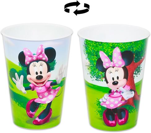Disney Minnie and Minnie Reusable Tumbler Cup 12 Pack - Party Favor Bundle of 15 Oz Cups Plus Stickers, More | Mickey and Friends Water Tumblers Set in Saudi Arabia
