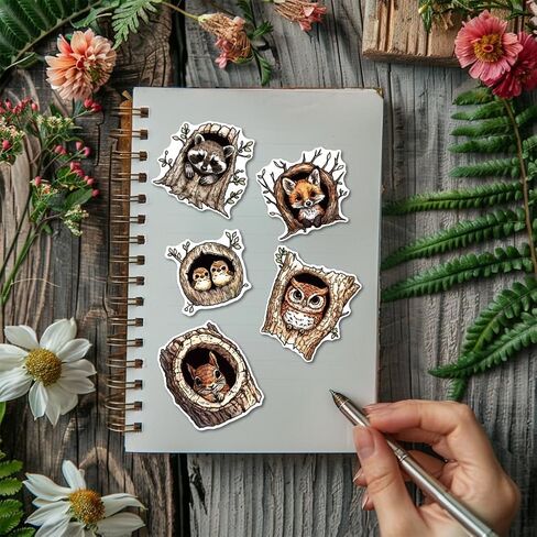 GLOBLELAND Tree Hole Animals Clear Stamps and Tree Hole Mushroom Cutting Dies Set for DIY Scrapbooking Cards Making Decorative Photo Album Notebook in Saudi Arabia