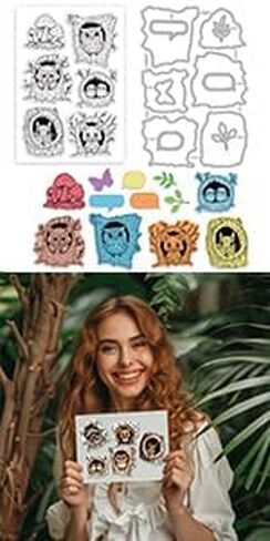 GLOBLELAND Tree Hole Animals Clear Stamps and Tree Hole Mushroom Cutting Dies Set for DIY Scrapbooking Cards Making Decorative Photo Album Notebook in Saudi Arabia