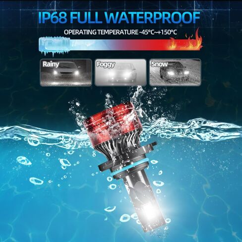 Light Bulbs Compatible for 2011-2014 Ford Edge 9012 High Low Beam Fog Lights Combo Pack 800% Brightness with Cooling Fan Plug N Play Pack of 2 in Kuwait