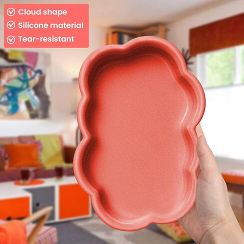 Silicone Tray Mold, Cloud Shape Tray Molds for Epoxy Resin Casting, Storage Container Mold for Resin Concrete Jewelry Trinket Plate Dish Vanity Candle Holder Art Craft in Saudi Arabia