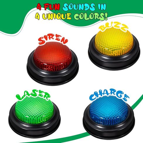8-Pack Game Buzzers for Trivia Games – Classroom Quiz Buzzers with Lights & Sounds for Learning, Parties & Family Fun in Saudi Arabia