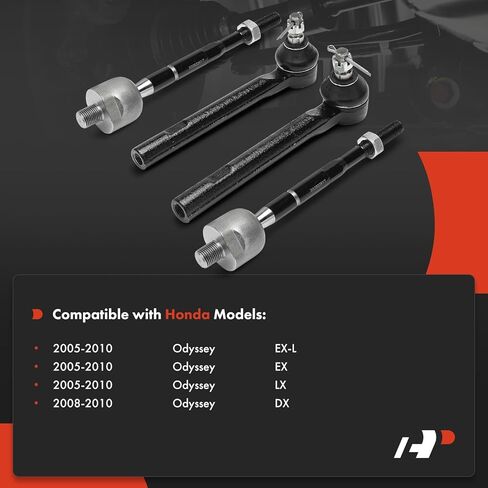 مجموعة A-Premium مكونة من 4 قطع، طقم نهاية قضيب ربط خارجي داخلي أمامي، متوافق مع Honda Odyssey 2005-2010 in Saudi Arabia