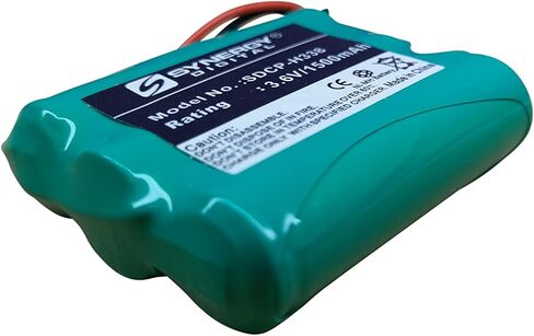 بطارية هاتف لاسلكية رقمية من سينيرجي، تعمل مع هاتف باناسونيك اللاسلكي KX-TC1703B، (Ni-MH، 3.6 فولت، 1500 مللي أمبير في الساعة) ذات سعة فائقة، متوافقة مع بطارية باناسونيك HHR-P505 in Kuwait