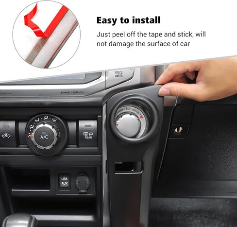 Voodola for 4runner مكيف الهواء وحدة التحكم في وحدة التحكم تناسب Toyota 4runner SUV 2010-2019 غير مناسبة لمحرك اليد اليمنى (ألياف الكربون) in Saudi Arabia